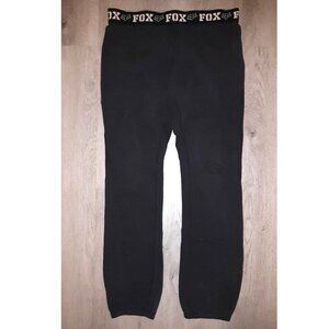 Vintage Y2k Fox Racing Logo Black Sweatpants Joggers Size Small Fox Riders Co.